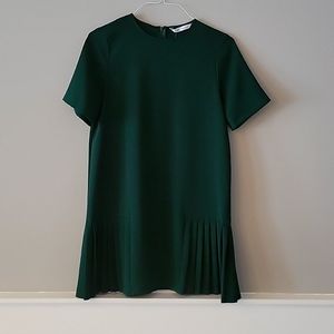 Zara Green pleaded mini dress size M